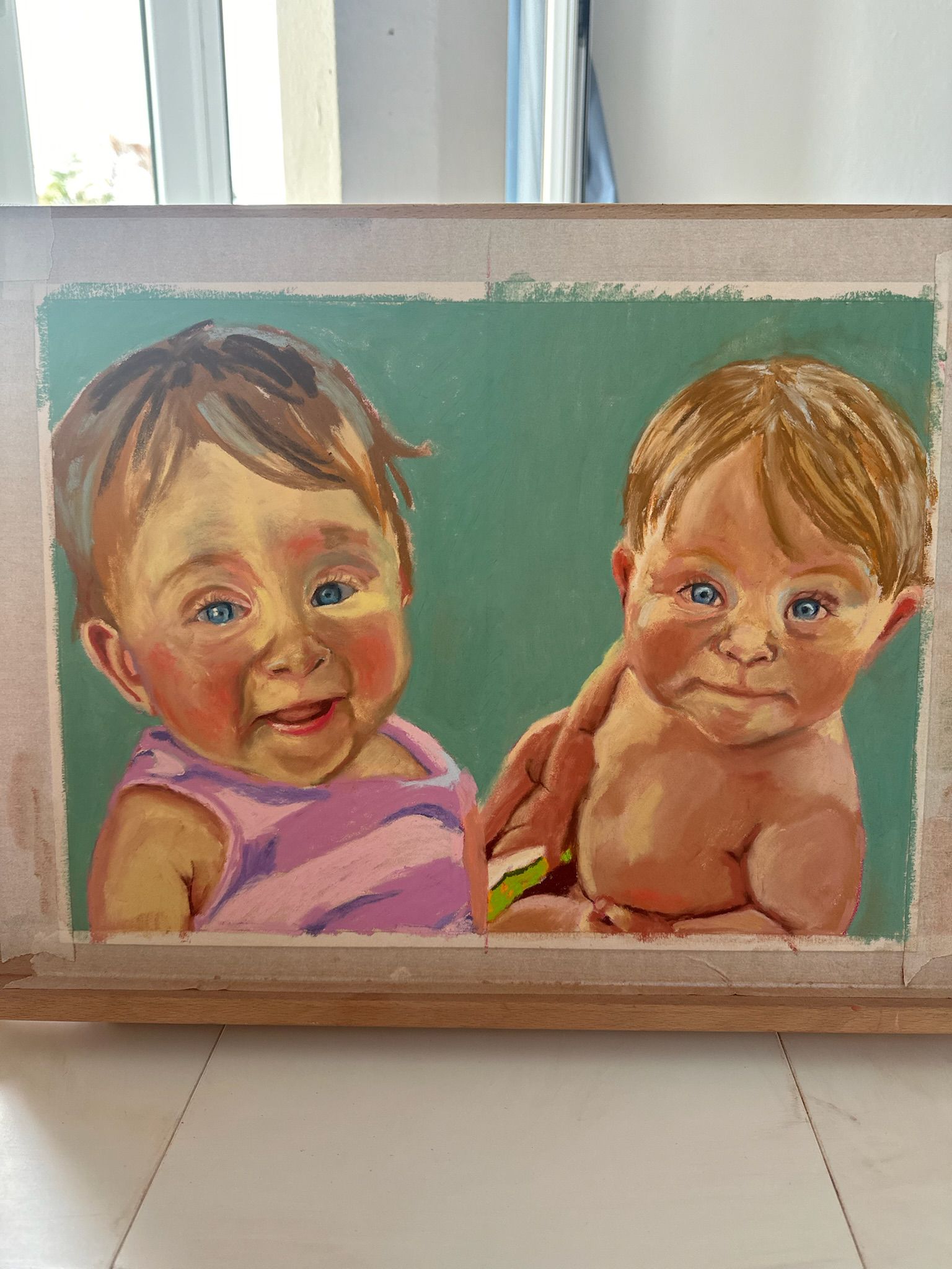 Pastel portrait by Laura Lewis in Las Palmas de Gran Canaria
